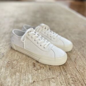 Madewell White Canvas Sneakers size 6